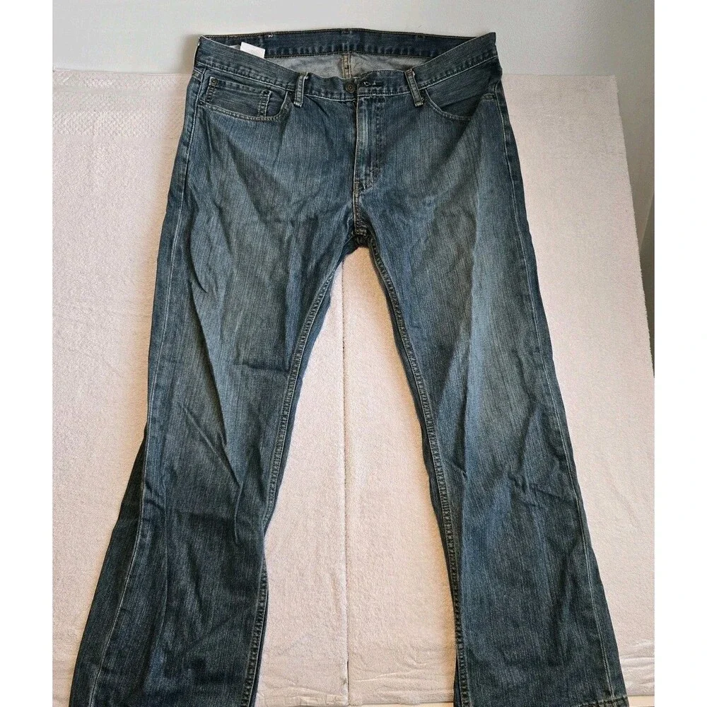 Levis 559 Jeans 38x32 Mens Blue Pants Stretch Mid Rise Relaxed Straight Red Tab